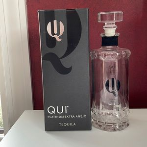 Qui Tequila Bottle 750 mL w/ Box (EMPTY) Decorative